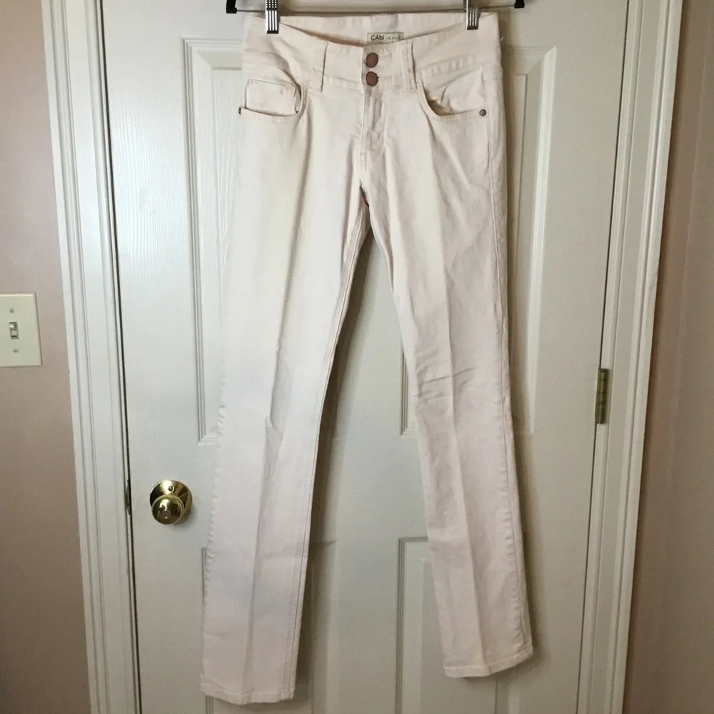 CAbi Lou Lou Blush Pink #874 Straight Jeans - Size 2